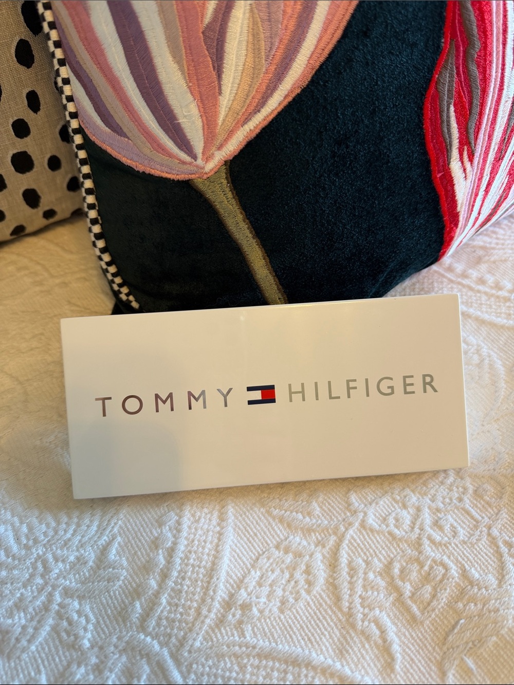 Tommy Hilfiger White with Red, and Blue Logo
